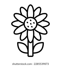 A beautifully designed vector of sunflower, an attractive icon of sunflower