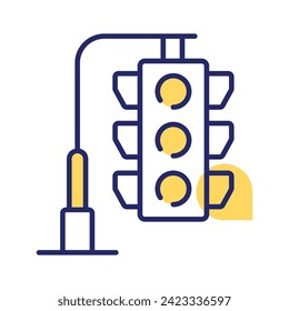 Beautifully designed vector of traffic signals, traffic lights icon