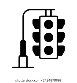 Beautifully designed vector of traffic signals, traffic lights icon