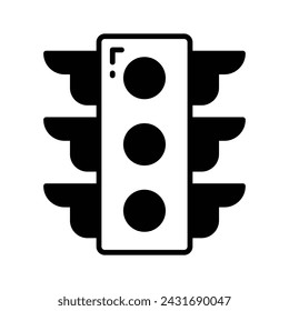 Beautifully designed vector of traffic signals, traffic lights icon