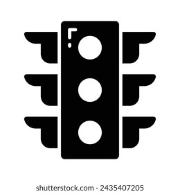 Beautifully designed vector of traffic signals, traffic lights icon