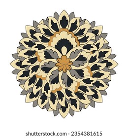 A beautifully detailed drawing of a blooming abstract flower 