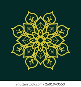 beautifully detailed mandala with bold balanced design