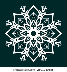 beautifully detailed mandala with bold balanced design