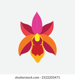 A beautifully detailed vector artwork featuring the rare Shenzhen Nongke Orchid flower, perfect for botanical illustrations, floral-themed designs, or nature-inspired projects.