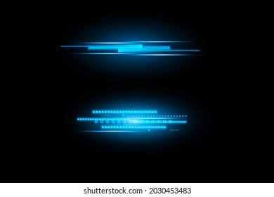 Beautifully gleaming smooth line effect vector illustration in dark blue background. abstract high tech digital technology concept sparkling background