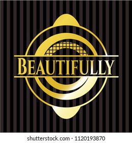 Beautifully gold shiny emblem
