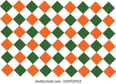 El fondo está muy bien diseñado para la decoración de manteles, argyle y gingham naranja-verde.
