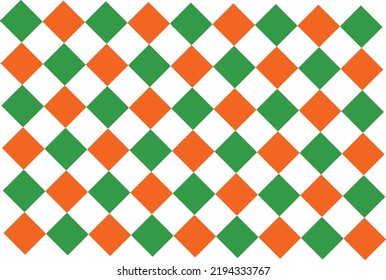 Beautifully patterned background for decorative plaid, argyle cloth, orange-green gingham.