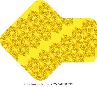 Beautifully Patterned Square Envelope in Shades of Yellow