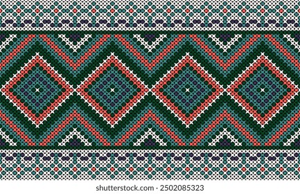 Beautifully patterned wool yarn designed according to the weaving pattern, resulting in a unique and beautiful pattern.