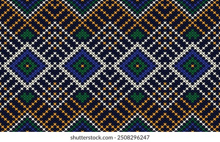 Beautifully patterned wool yarn designed according to the weaving pattern, resulting in a unique and beautiful pattern.