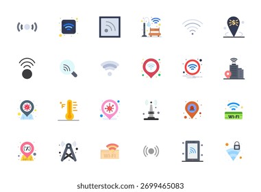 24 iconos vectoriales de cuadrícula plana para Hotspot, creados con una resolución de 256x256 para una consistencia visual impresionante en todas las plataformas.