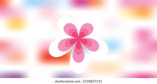 Uma flor rosa lindamente renderizada com cinco pétalas distintas, centradas sobre um fundo branco limpo, exalando simplicidade e elegância.