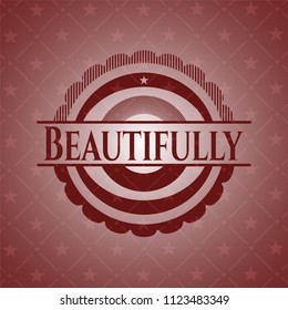Beautifully retro red emblem