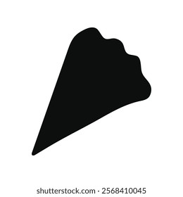 A beautifully simple vector silhouette of a natural seashell
