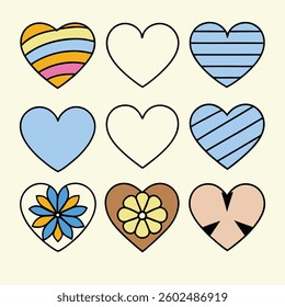 A beautifully stylized heart pattern vector art, perfect for creative projects, decorations, and romantic themes. Ideal for greeting cards, invitations, textiles, wallpapers, and artistic designs.