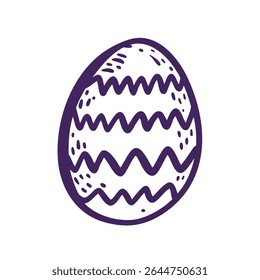 A beautifully stylized illustration showcasing a decorated Easter egg adorned with intricate, colorful patterns