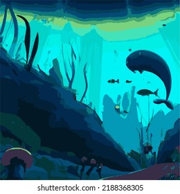 A beautifully surreal under sea landscape