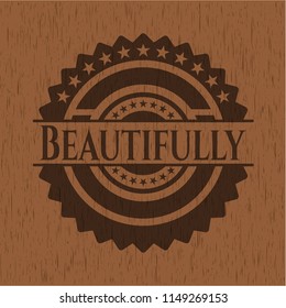 Beautifully vintage wooden emblem