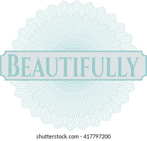 Beautifully written inside abstract linear rosette