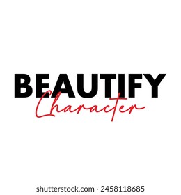 beautify character text on white background.