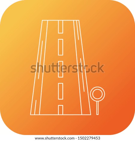 Beautifyl Signboard Vector line icon
