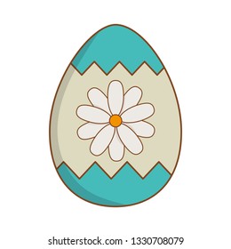 beautitul egg with flower painted easter icon