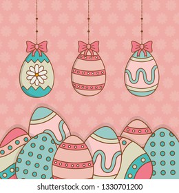 beautitul eggs painted hanging easter icons