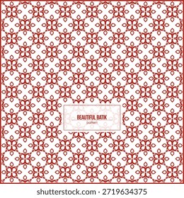 Hermoso patrón de batik con forma simétrica única