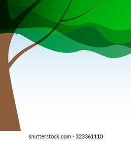 Beautuful Tree Background Vector Illustration EPS10