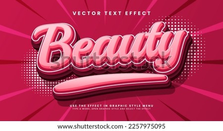 Beauty 3d editable vector text style effect, suitable for romantic love themes