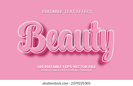 beauty 3d style text effect