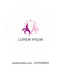 Beauty abstract swirl cosmetic logo vector image
