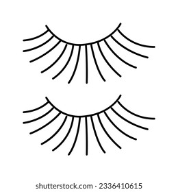 beauty accessory eyelashes color icon vector. beauty accessory eyelashes sign. isolated symbol illustration