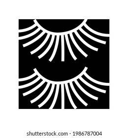 beauty accessory eyelashes glyph icon vector. beauty accessory eyelashes sign. isolated contour symbol black illustration