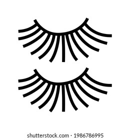 beauty accessory eyelashes line icon vector. beauty accessory eyelashes sign. isolated contour symbol black illustration