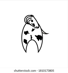Beauty Albino Sheep for Zodiac Icon Logo Design Inspiration