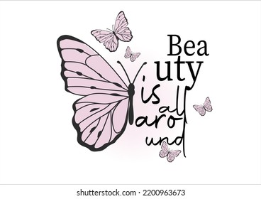 beauty is all around vector design