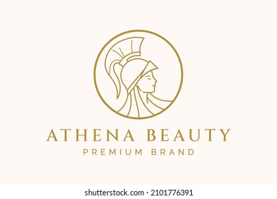 Beauty Athena Goddess Logo Brand