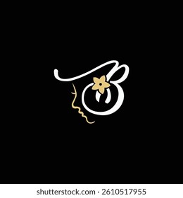 Beauty B vector logo template design