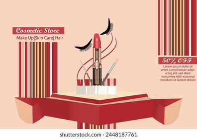 Schönheitshintergrund für Online-Beauty-Store