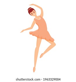 Beauty ballerina icon. Cartoon of Beauty ballerina vector icon for web design isolated on white background