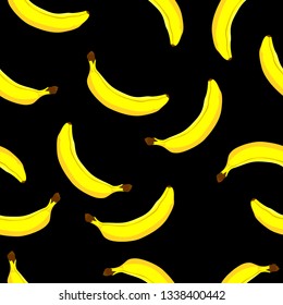 Beauty Banana seamless pattern. Vector illustration. Design inspiration. Perfect for wallpapers, web page backgrounds, surface textures, textile, fabric