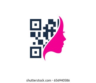 Beauty Barcode Icon Logo Design Element