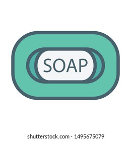Beauty Bath Soap Colored Vector Icon 
