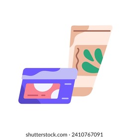 Beauty bathing supplies, skincare cosmetics. Cute organic hair conditioner bottle, natural gel tube, moisturizing face, body cream. Female morning routine. Flat isolated vector illustration on white