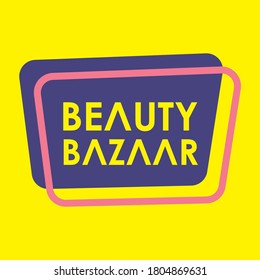 Beauty Bazaar_label Design. Is The Graphic Arts,refers To Pre-made Images Used To Illustrate Any Medium. 