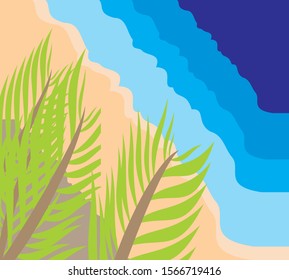 the beauty of the beach seen from above