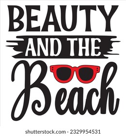 Beauty y el archivo vector de diseño SVG de playa.